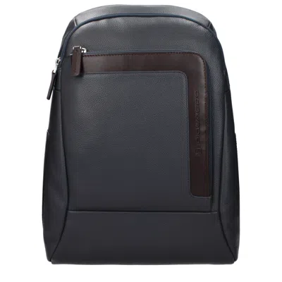 Piquadro Men's Backpacks And Waist Bags Leather Gray/brown In Blue