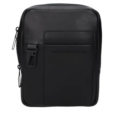 Piquadro Men's Leather Shoulder Bag Black