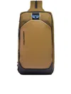 Piquadro Ipad Mini Backpack Adjustable Straps Pockets In Brown