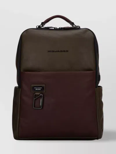 Piquadro Shoulder Straps Backpack Front Pocket Handle