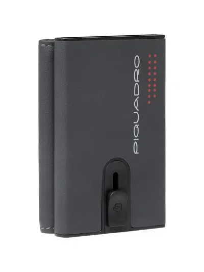 Piquadro Sliding-system Leather Wallet In Burgundy