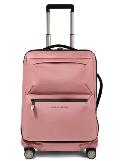 Piquadro Slim 4-wheel Cabin Luggage In Pink
