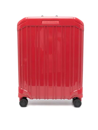 Piquadro Slim 4-wheel Cabin Trolley In Red