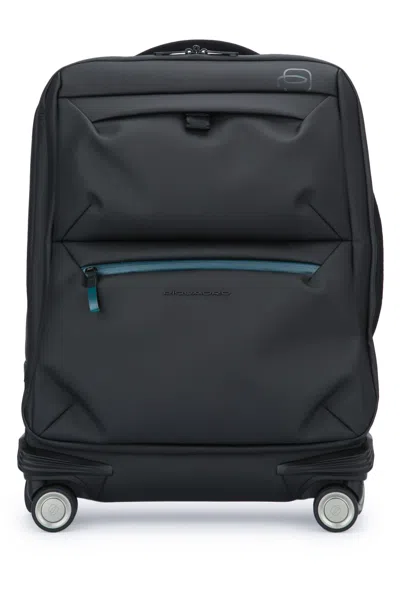 Piquadro Slim Cabin Luggage 4 Ruote In Tessuto Riciclato In N