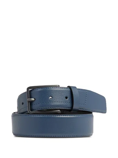Piquadro Solm Leather Belt In Orange