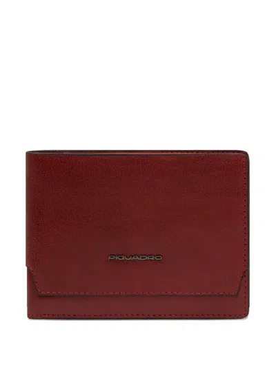 Piquadro Solm Leather Wallet In Red