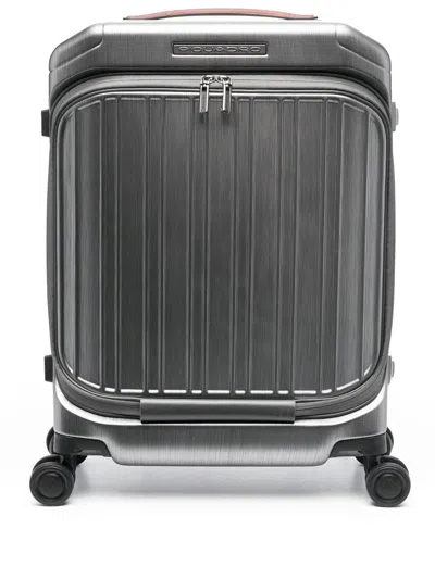 Piquadro Spinner Structured Wheelie Case In Grey