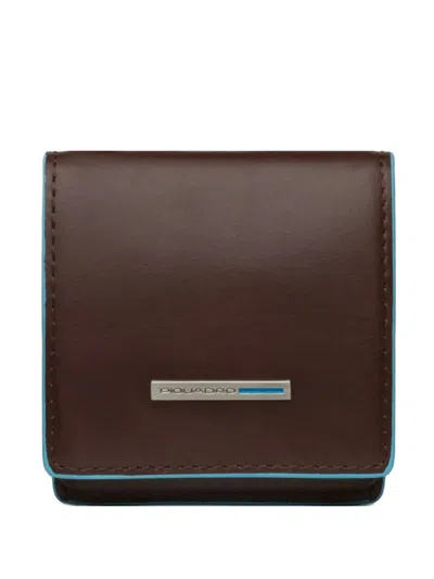 Piquadro Square Leather Wallet In Pink