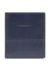 Piquadro Stitched Wallet In Blue