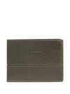 Piquadro Stitched Wallet In Green