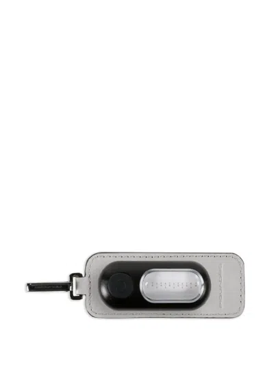 Piquadro Tail-light Leather Address Tag In Green