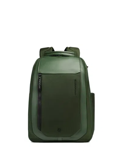 Piquadro Textured Laptop Backpack In Gray