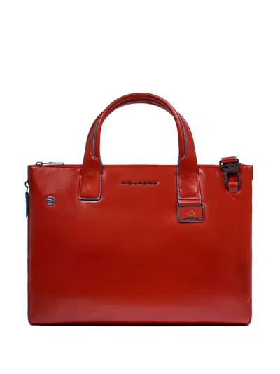 Piquadro Top Handle Laptop Bag In Red