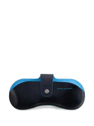 Piquadro Tracker And Magsafe® Leather Glasses Case In Black