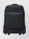 Piquadro Travel Trolley With Wheels And Handle In Black