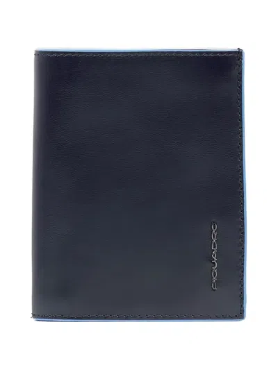 Piquadro Trifold Leather Wallet In Red