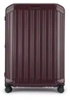 Piquadro Four Wheel Hard Shell Travel Trolley In Burgundy