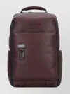 Piquadro Versatile Backpack With Multiple Storage Options In Burgundy