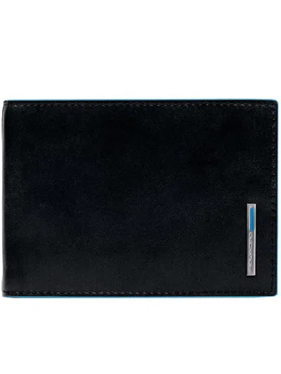 Piquadro Calf-leather Wallet In Black