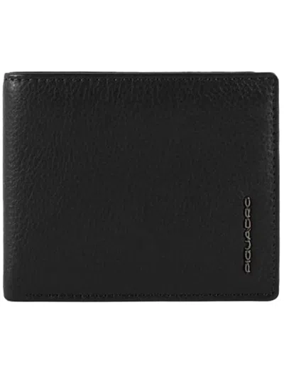 Piquadro Leather Cardholder In Black