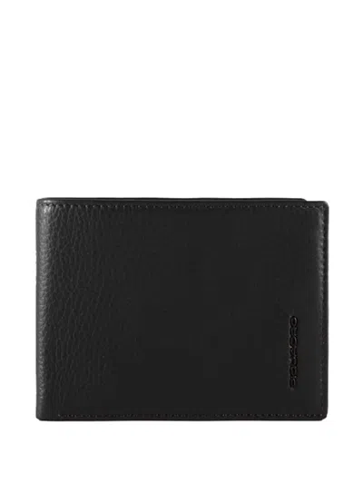 Piquadro Leather Wallet In Black