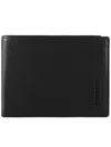 Piquadro Secure Lightweight Textured Rfid Wallet In Black