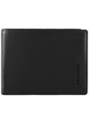 Piquadro Secure Lightweight Textured Rfid Wallet In Black