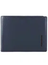 Piquadro Logo-lettering Wallet In Blue