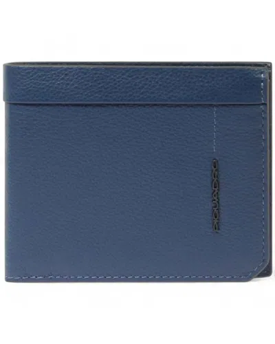 Piquadro Wallet Kiri Man Blue Leather - Pu4518w137r-blu