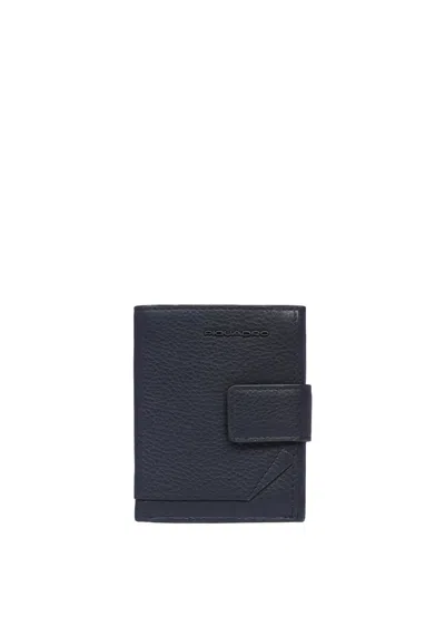 Piquadro Wallet Man  Pu5957s135r-n Black In Blue