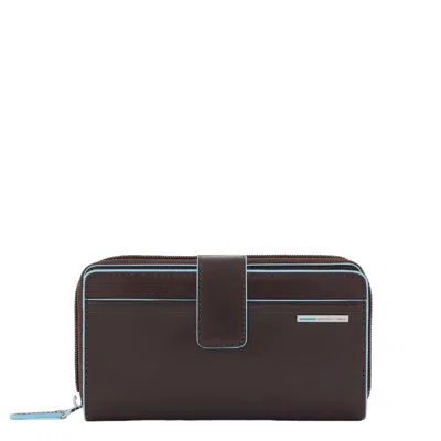 Piquadro Wallet With Coin Purse And Credit Cards In Brown