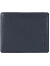 Piquadro Logo-lettering Wallet In Blue