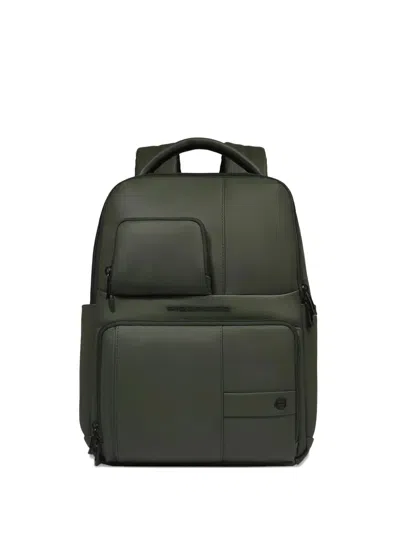 Piquadro Water-resistant Backpack In Green