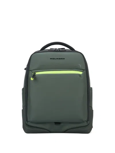 Piquadro Water-resistant Backpack In Green