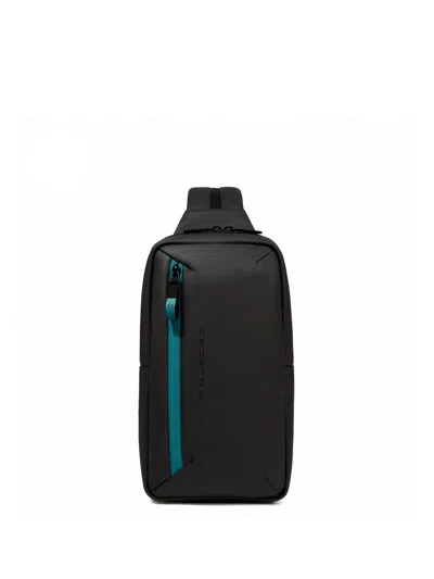 Piquadro Water Resistant One-shoulder Backpack In Nero