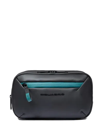 Piquadro Water-resistant Toiletry Bag In Blue