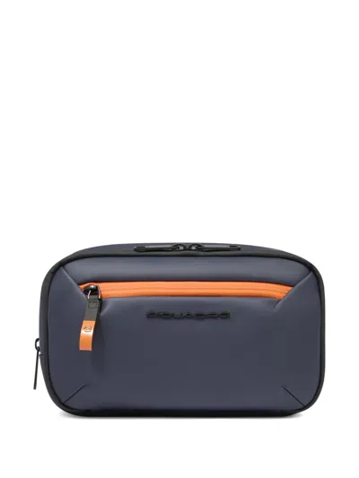 Piquadro Water-resistant Toiletry Bag In Blue