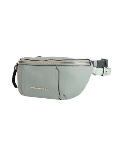 Piquadro Woman Belt Bag Sage Green Size - Cow Leather, Nylon, Polyester, Metal