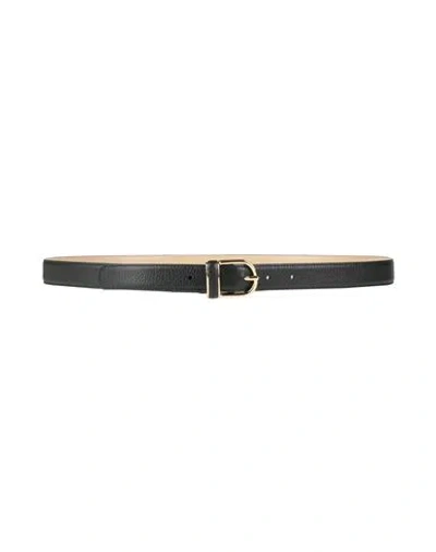Piquadro Woman Belt Black Size 39.5 Leather