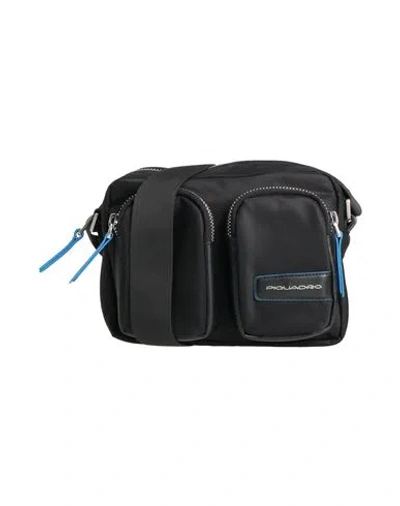 Piquadro Woman Cross-body Bag Black Size - Cow Leather, Nylon, Eva (ethylene - Vinyl - Acetate)