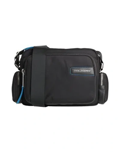 Piquadro Woman Cross-body Bag Black Size - Nylon, Cow Leather, Eva (ethylene - Vinyl - Acetate)