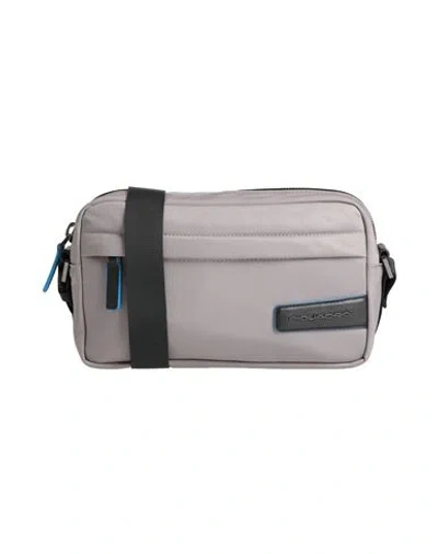 Piquadro Woman Cross-body Bag Grey Size - Textile Fibers In Gray