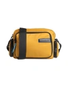 Piquadro Woman Cross-body Bag Marigold Size - Nylon, Cow Leather, Eva (ethylene - Vinyl - Acetate) In Yellow