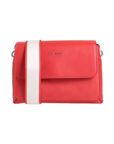 Piquadro Woman Cross-body Bag Red Size - Bovine Leather, Eva (ethylene - Vinyl - Acetate), Nylon, Po