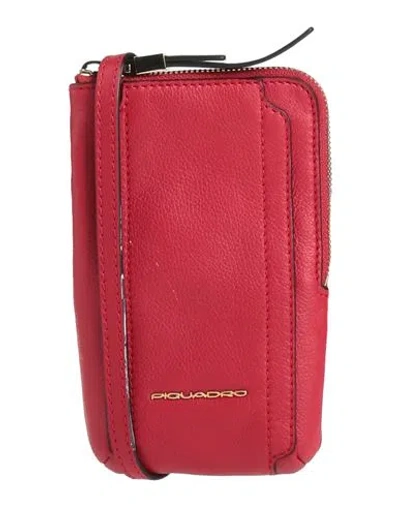 Piquadro Woman Cross-body Bag Red Size - Cow Leather, Eva (ethylene - Vinyl - Acetate), Nylon, Polye