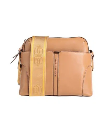 Piquadro Woman Cross-body Bag Tan Size - Cow Leather, Eva (ethylene - Vinyl - Acetate), Metal In Brown