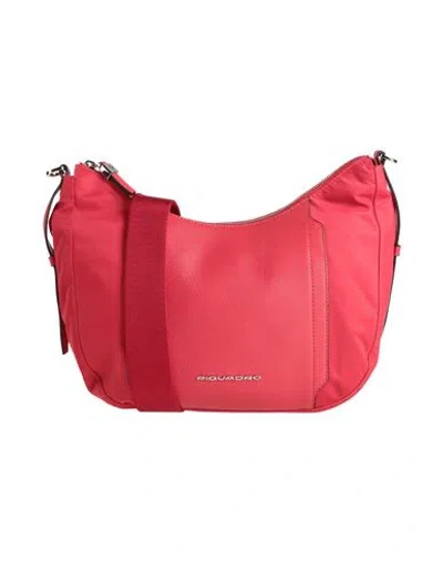 Piquadro Woman Cross-body Bag Red Size - Cow Leather, Nylon, Polyester, Metal
