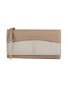 Piquadro Woman Crossbody Wallet Beige Size - Leather