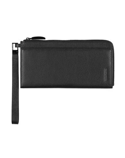 Piquadro Woman Document Holder Black Size - Leather, Metal