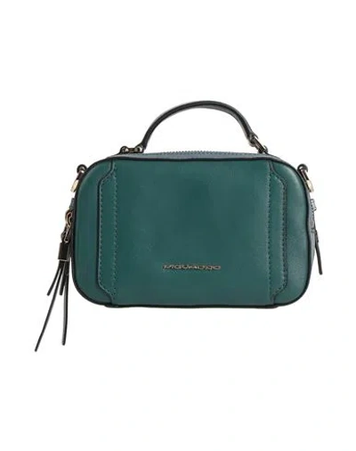 Piquadro Woman Handbag Dark Green Size - Cow Leather